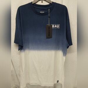 RawGear Bradley Martyn Mens Dip Dye Crew Neck Short Sleeve Blue&White TSHIRT